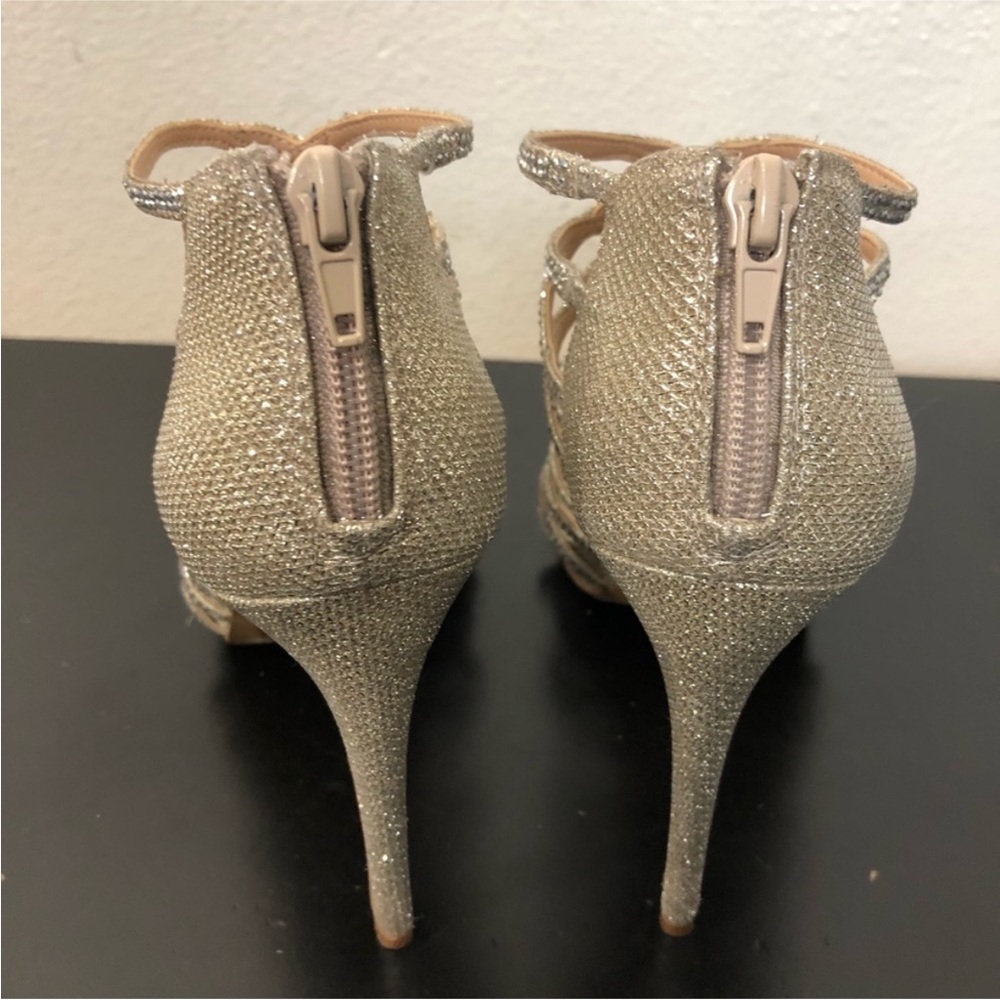 Inc Silver Sparkly Rhinestone High Heels - Picture 6 of 15
